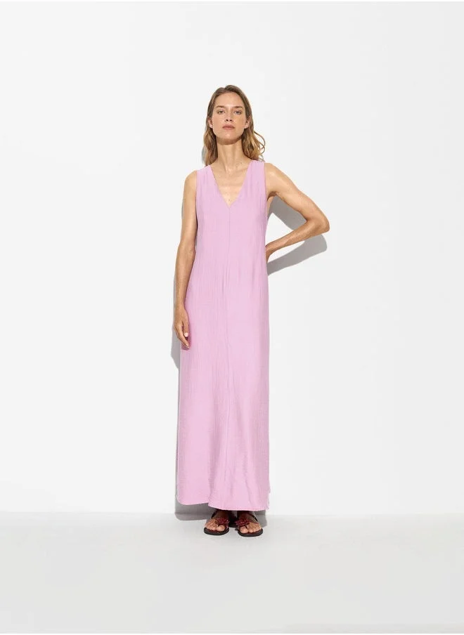 PARFOIS Long Dress With Texture