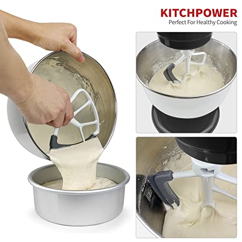 KITCHPOWER 4.5-5 Quart Flex Edge Beater for KitchenAid Tilt-Head Stand Mixers White - Image 4