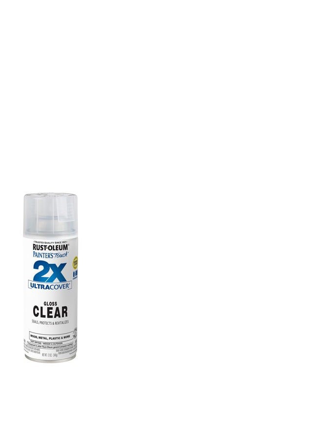 RUST-OLEUM 249117-6PK Painter's Touch 2X Ultra Cover Spray Paint, 12 oz, Gloss Clear, 6 Pack - Image 2