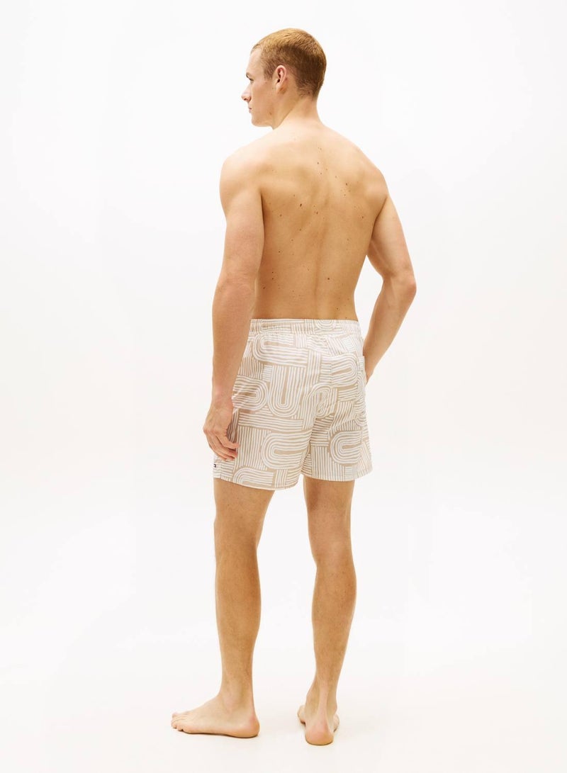 TOMMY HILFIGER Print Mid Length Swim Shorts - Image 3