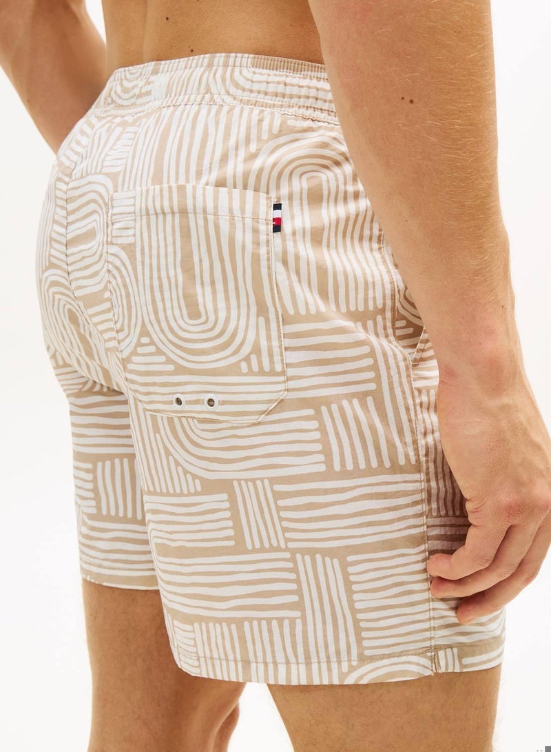 TOMMY HILFIGER Print Mid Length Swim Shorts - Image 4