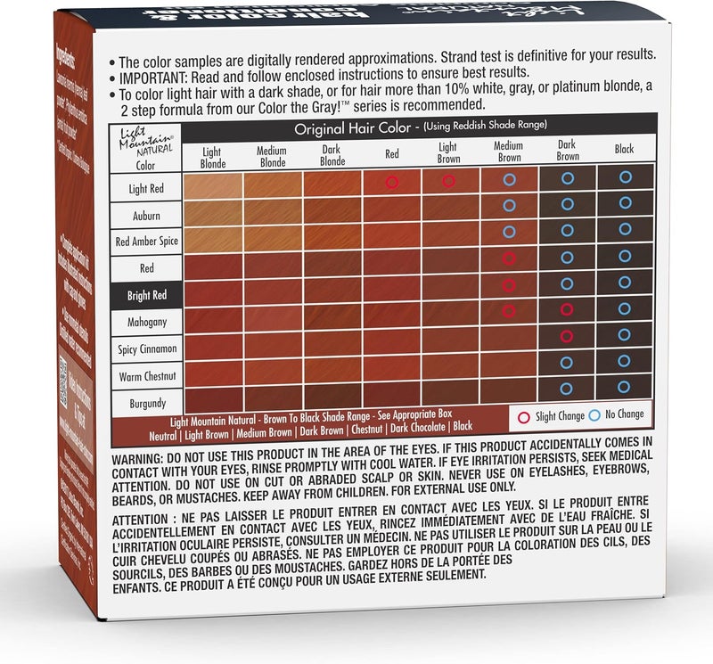 Light Mountain Natural Hair Color & Conditioner, Bright Red, 4 oz (113 g) - Pack of 3 - Image 2