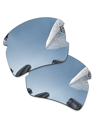 Combine8 2 Pairs Ploarized Replacement Lenses for Oakley Flak 2.0 XL OO9188 Sunglasses - Black + Silver Titanium - Image 3