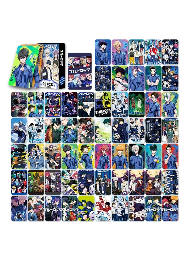 NIBEMINENT 92 Pcs Cartoon BLUE LOCK Double-sided Lomo Cards Card For Fans Collection Gifts - Image 2