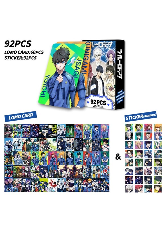 NIBEMINENT 92 Pcs Cartoon BLUE LOCK Double-sided Lomo Cards Card For Fans Collection Gifts - Image 3