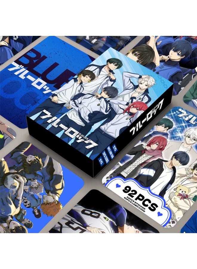NIBEMINENT 92 Pcs Cartoon BLUE LOCK Double-sided Lomo Cards Card For Fans Collection Gifts - Image 1