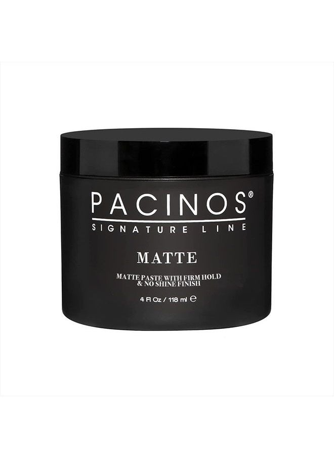 Pacinos معجون شعر غير لامع - تثبيت قوي، بدون لمعان، شمع نحت وتصفيف، تحديد وملمس يدوم طويلاً، بدون رقائق، لجميع أنواع الشعر، 4 أونصة سائلة.  - Image 1
