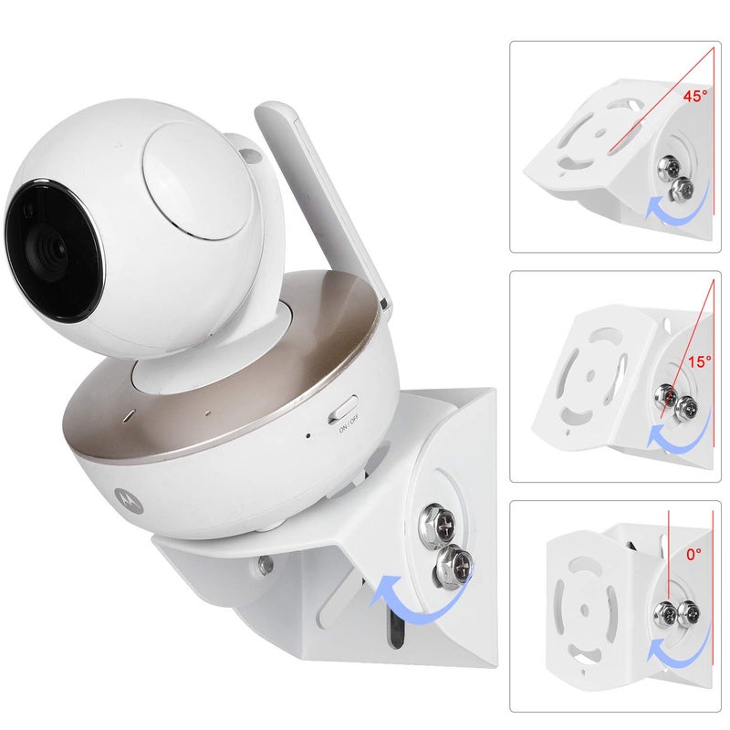ALERTCAM حامل حائط بزاوية قابلة للتعديل لمراقب الأطفال Arlo ومراقب الأطفال Motorola ومعظم كاميرات المراقبة العالمية، مادة سبائك الألمنيوم - Image 3