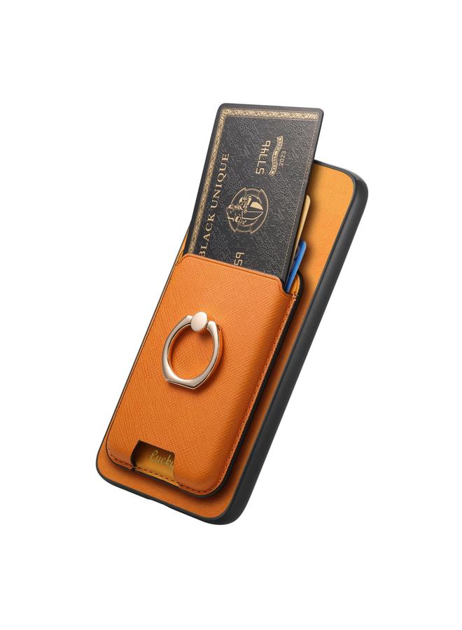 erorex Case For vivo Y300+ Retro Cross Leather Ring Vertical Insert Card Bag MagSafe Phone Case - Image 3