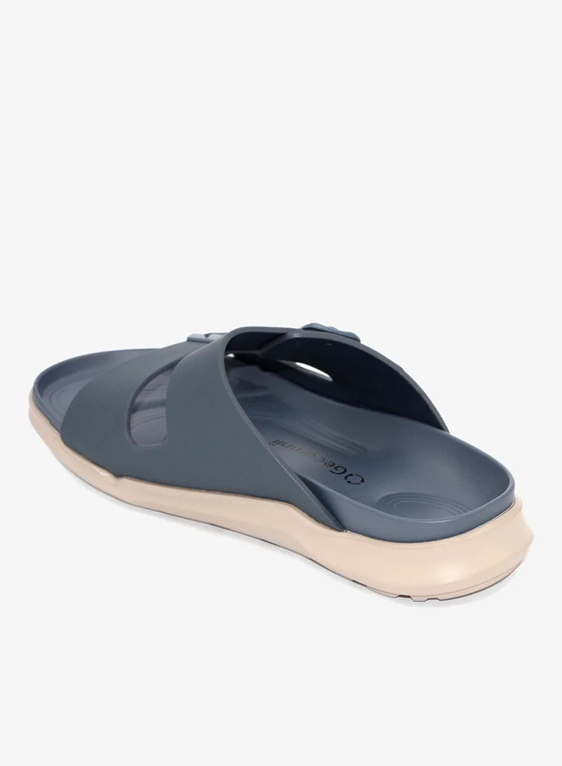 Geoomnii Kalder1 Traditional Arabic Sandals for Men – Comfortable Leather Slip-On Design – Perfect for Everyday Wear & Occasions -Navy