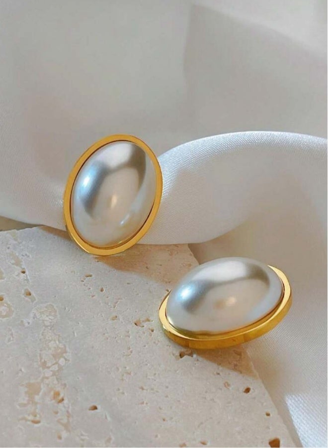 Luxury Stainless Steel Gold Plated Necklace  Earrings  Ring Jewellery Set For Women - Image 4