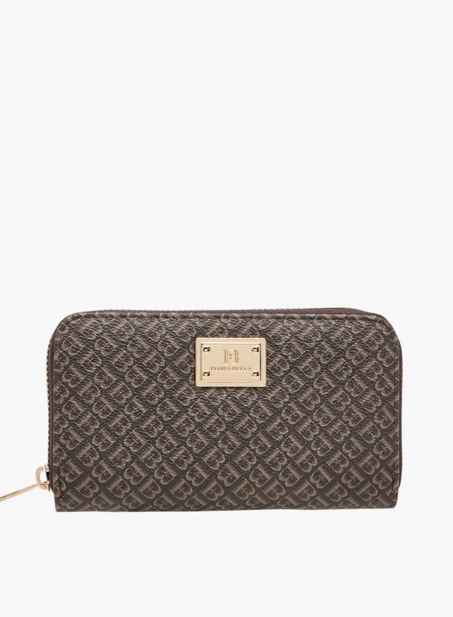 فلورا بيلا من شو إكسبرس Monogram Print Wallet with Zip Closure