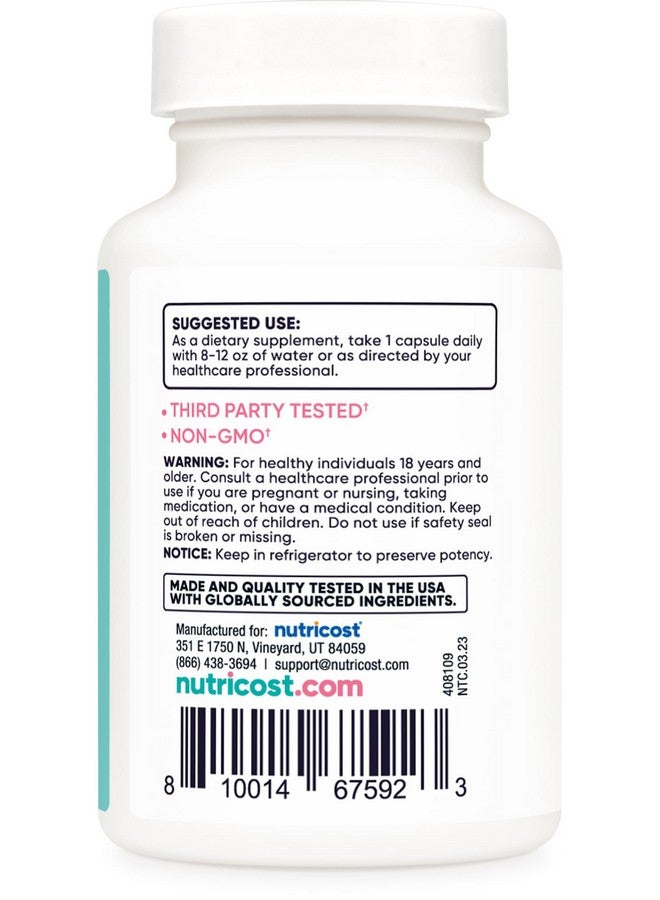 Nutricost Probiotic for Women 60 Billion CFU, 60 Capsules, Complex with Acacia Fiber, Uva Ursi, & Cranberry Extract - Non-GMO & Gluten Free - Image 4
