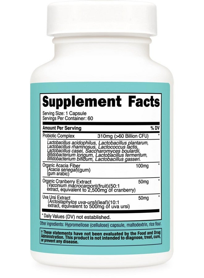 Nutricost Probiotic for Women 60 Billion CFU, 60 Capsules, Complex with Acacia Fiber, Uva Ursi, & Cranberry Extract - Non-GMO & Gluten Free - Image 5