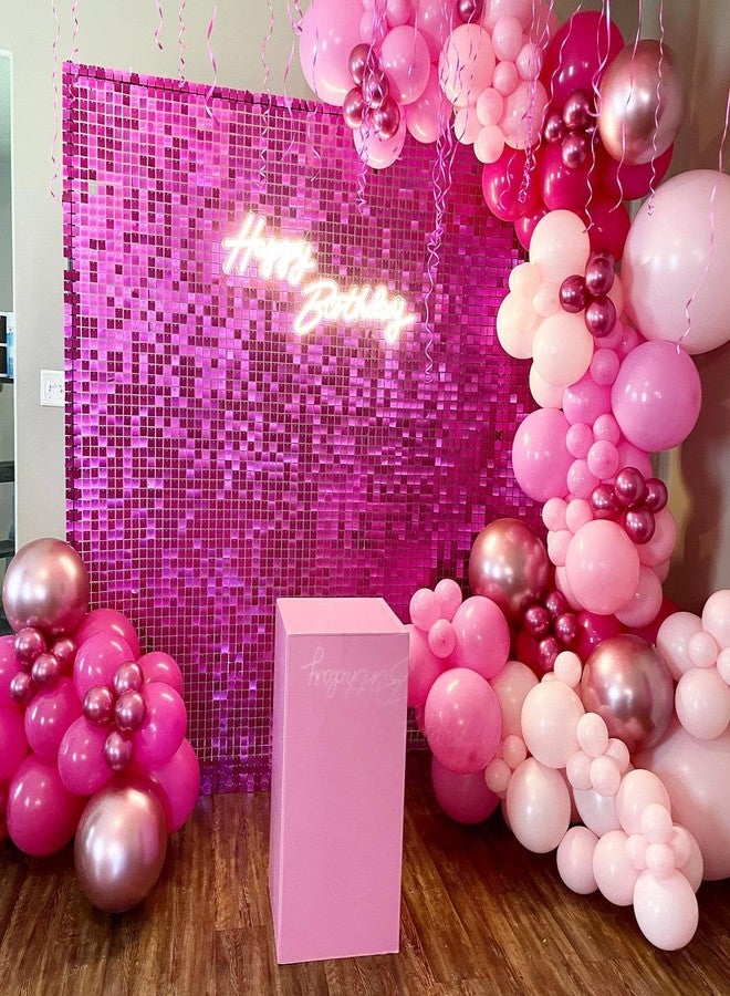 ADOINBY Pink Balloons Arch Kit, 160Pcs Hot Pink Balloon Garland Kit Metallic Rose Gold Confetti Balloons for Birthday, Princess Theme, Engagements, Galentine's Day, Valentine's Day Party Decoration - Image 4