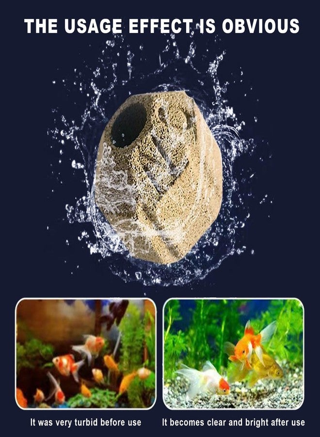 LIYAOLI وسائط ترشيح بيولوجية لأحواض السمك - 1000 غرام، 2.2 رطل، كرات بيولوجية لفلتر حوض السمك والبركة | وسائط ترشيح بيولوجية للمياه العذبة | كرات بيولوجية لإزالة النيتروجين | وسائط سيراميكية لأحواض السمك، مع كيس وسائط الترشيح - Image 3