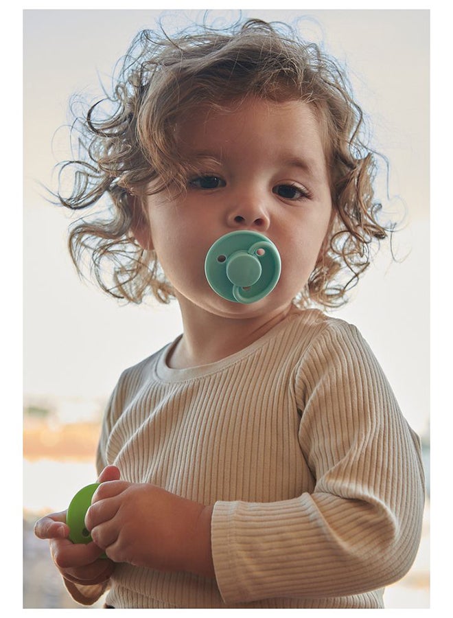 Mininor Round Pacifier Latex 6M - Cool Mint - Image 2