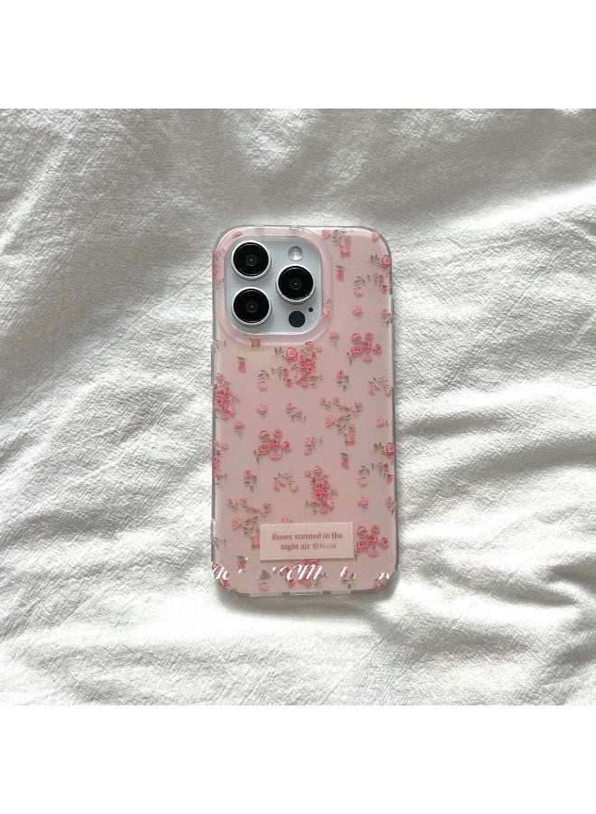 NIBEMINENT Ins Style Floral Protective TPU Case Cover For iPhone 14, Foundation Label Crush Flower