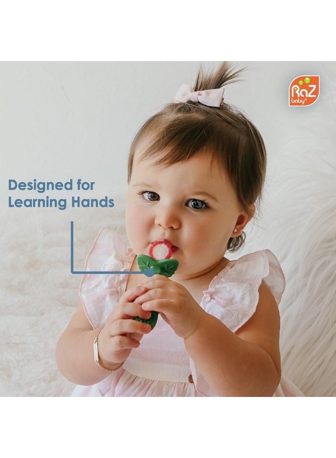 RaZbaby RaZberry Infant Training Spoon, 6m+ (Red & Blue, 2 Count (Pack of 1)) - Image 3