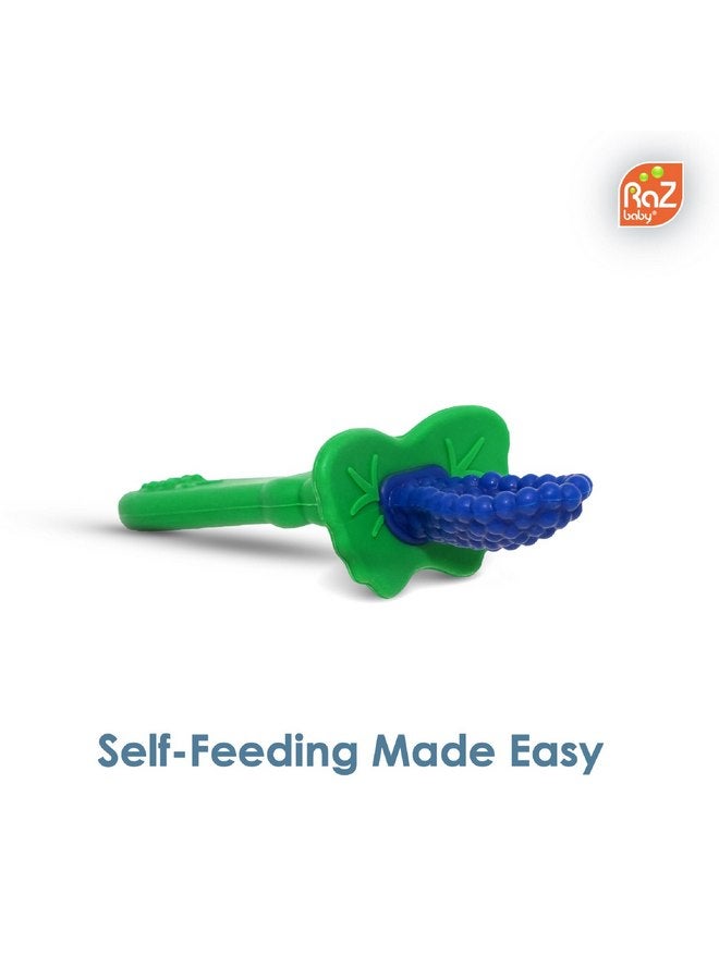 RaZbaby RaZberry Infant Training Spoon, 6m+ (Red & Blue, 2 Count (Pack of 1)) - Image 4