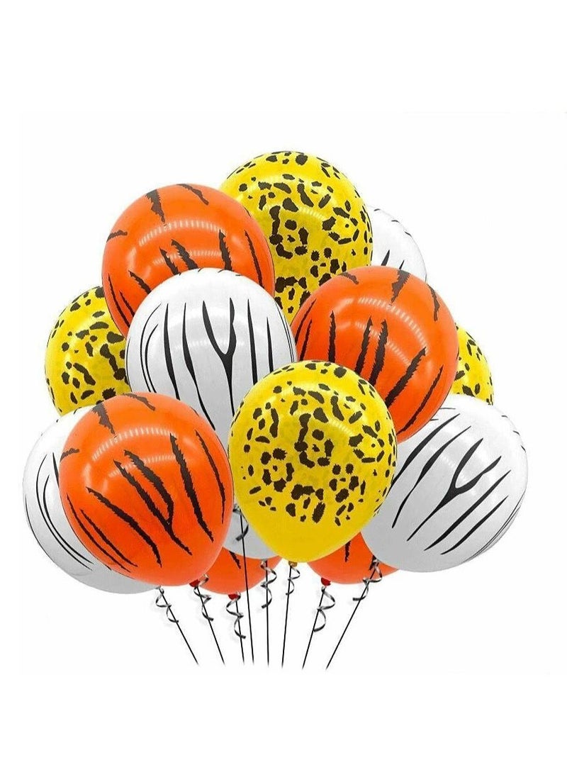 LA FIESTA 10 Piece Jungle Balloons for Safari Theme Birthday Baby Shower Decorations  - Image 1