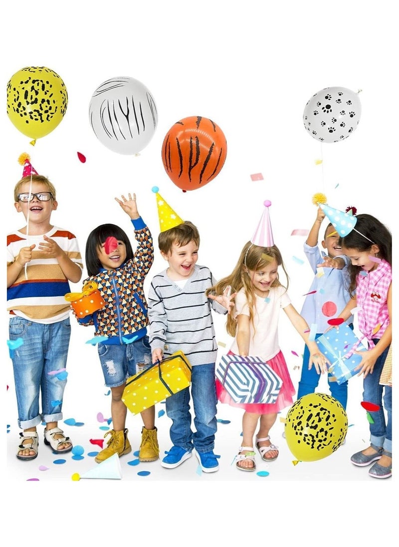 LA FIESTA 10 Piece Jungle Balloons for Safari Theme Birthday Baby Shower Decorations  - Image 3