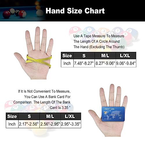 YFY Billiards Glove 3 Finger Pool Glove for Left Hand, Durable Double Stitched, Snooker Cue Sport Glove Popular Sizes for Men & Women - Image 5