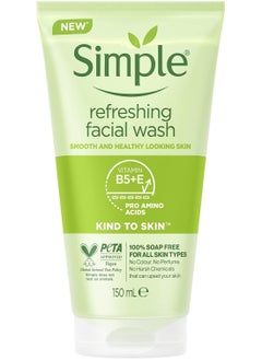 simple Refreshing Facial Wash With Pro-Vitamin B5 + Vitamin E 150 ml 