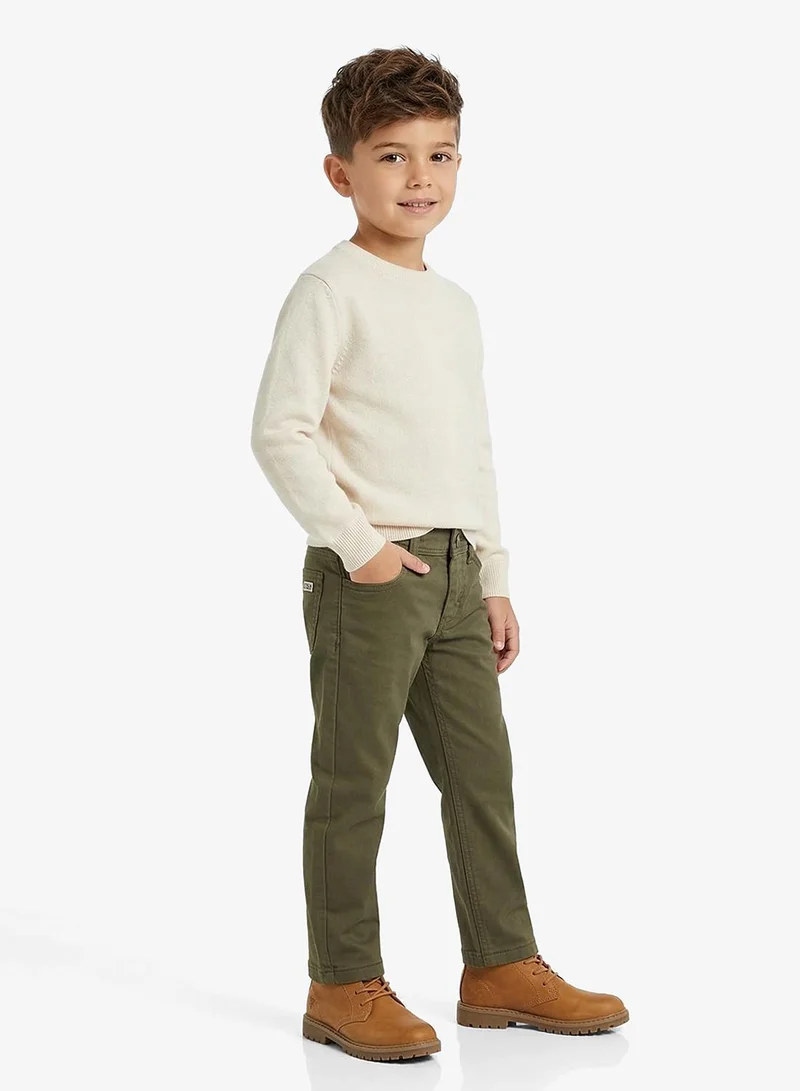 GUESS Kids Sateen Straight Fit Pants