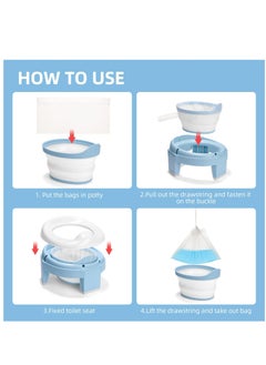 Excefore Portable Potty Bags, 5 Volumes 100 Pcs Potty Chair Liners for Travel Potty Seat, Universal Size Travel Potty Bags for Potty Training Toilet, Potty Liners for Toddlers Pets Outdoors  - Image 4