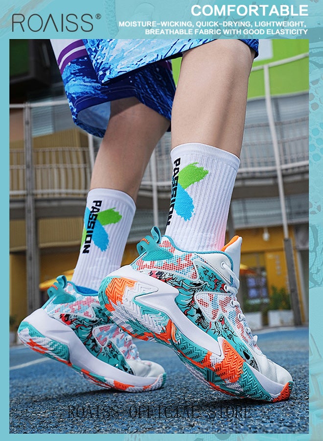 رويس أحذية رياضية أنيقة للرجال، أحذية رياضية خفيفة الوزن ومسامية للرجال، أحذية رياضية غير قابلة للانزلاق برباط، أحذية رياضية ممتصة للصدمات بألوان زاهية وبطانة ناعمة، مناسبة للارتداء اليومي والأنشطة الخارجية - Image 2