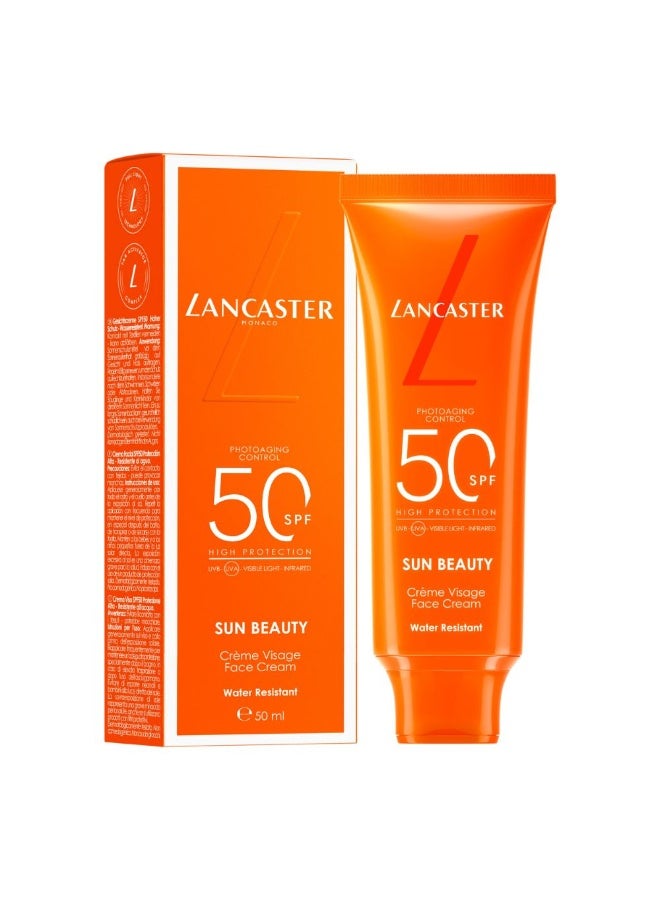 Lancaster Sun Beauty Photoaging Control Face Cream SPF50 Water Resistant 50ml - Image 2