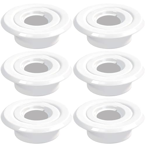 TunaMax (6 Pack) 3/4" IPS Fire Sprinkler Escutcheons Standard Sprinkler Head Cover Plate Trim Ring White - Image 1