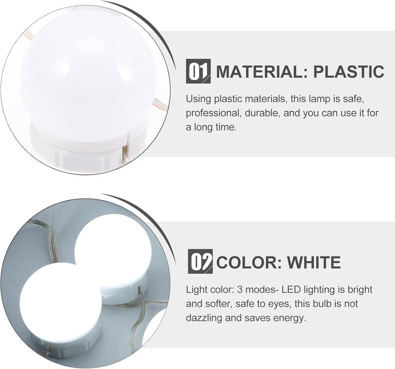 Gatuida LED Vanity Mirror Lights USB Makeup Light Dimmable 3-Color Temperature 12-led Rotatable Bulbs for Dressing Table and Makeup Mirror Lighting Random Color Random Color - Image 5