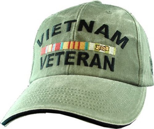 Eagle Crest US Vietnam Veteran Logo Embroidered Hat - Green Adjustable Closure Cap - Image 4