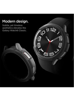 Spigen Liquid Air for Samsung Galaxy Watch 6 Classic 43mm Case Cover Flexible Lightweight TPU (2023) - Matte Black  - Image 2