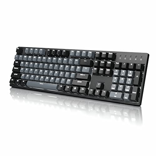 DURGOD K310 Corona White Backlit Full Size Mechanical Keyboard | 104 Keys Full Size | USB C Wired | Doubleshot PBT Keycaps | Programmable Keys | Windows & Mac (Corona, Cherry MX Silent Red Switch) - Image 1