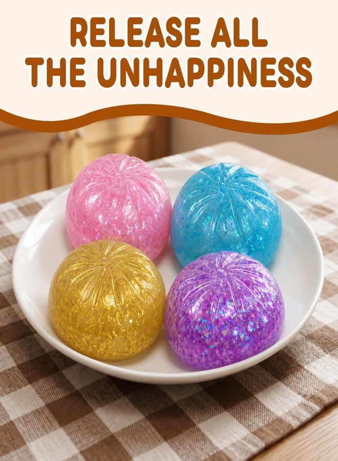 hepanio Malt Sugar Glitter Dumpling Squishy,Sugar Dumpling Squishy,Glitter Squishies Dumplings Mystery Box,Viral Bao Bun Squishys Dumlings Mystery Box,Suitable for Adult use in Offices and Homes(Pink) - Image 2