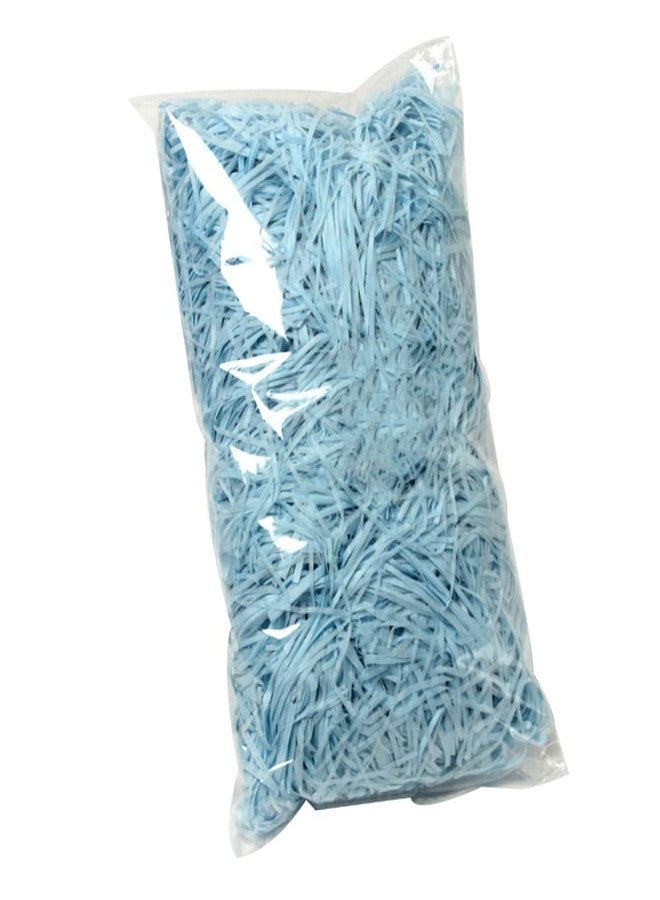 JINZOFLY Raffia Paper Shreds, 100g Shredded Paper for Gift Box, Crinkle Cut Paper Shred Filler for Gift Wrapping & Basket Filling(Light Blue) - Image 1