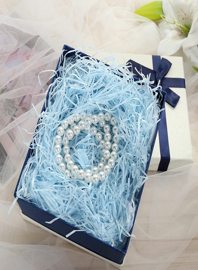 JINZOFLY Raffia Paper Shreds, 100g Shredded Paper for Gift Box, Crinkle Cut Paper Shred Filler for Gift Wrapping & Basket Filling(Light Blue) - Image 4