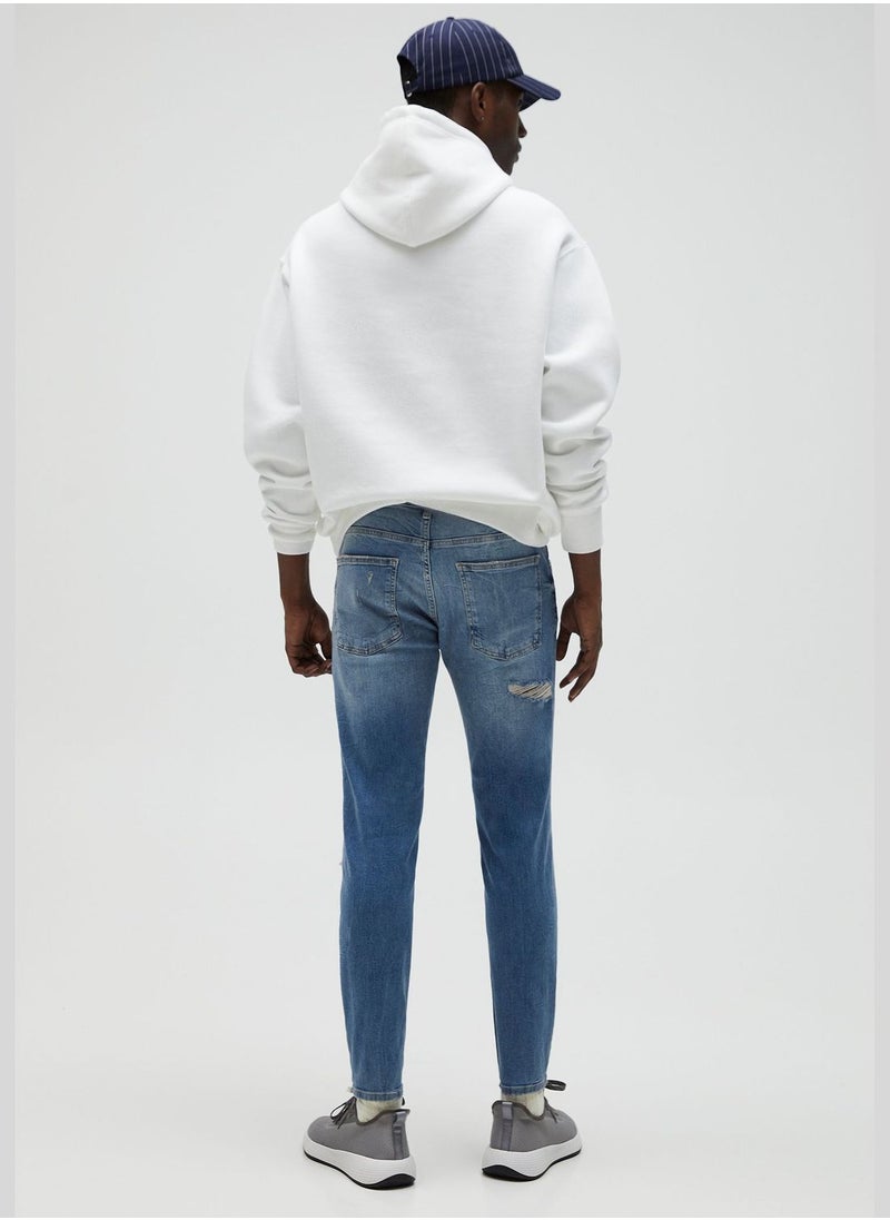 PULL&BEAR Skinny fit jeans with ripped legs  - Image 2