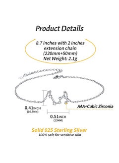 Leo Zodiac Anklet Sterling Silver Cubic Zirconia Horoscopes Charm Ankle Bracelet 12 Constellations Jewelry Accessories Gifts For Women - pzsku/Z2BCC597BA80F0A5E76F1Z/45/_/1735816844/bd8ec061-0972-402e-8654-def7f4dd9e34