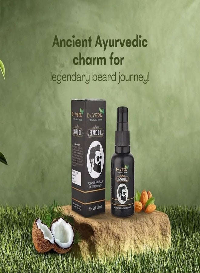 Dr.VEDIC Dr Vedic Beard Hair Growth Oil For Faster Beard Growth And Thicker Looking Beard | Beard Oil For Patchy And Uneven Beard (30Ml) (Pack of 1) - Image 5