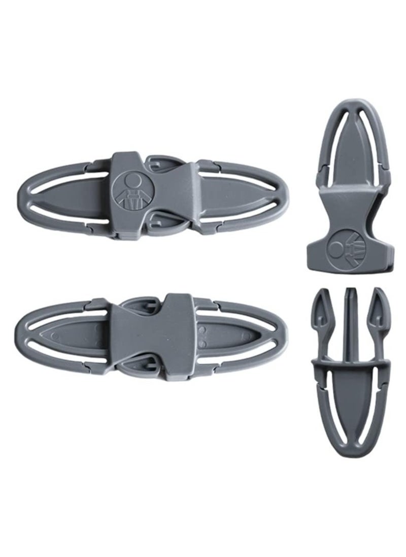 Mr. Penda Universal Child Car Seat Chest Harness Clip, Universal Safer Belt Clip Buckle Lock Stroller Chest, Clip Adjustable Guard for Baby and Kids (Gray)  - Image 2