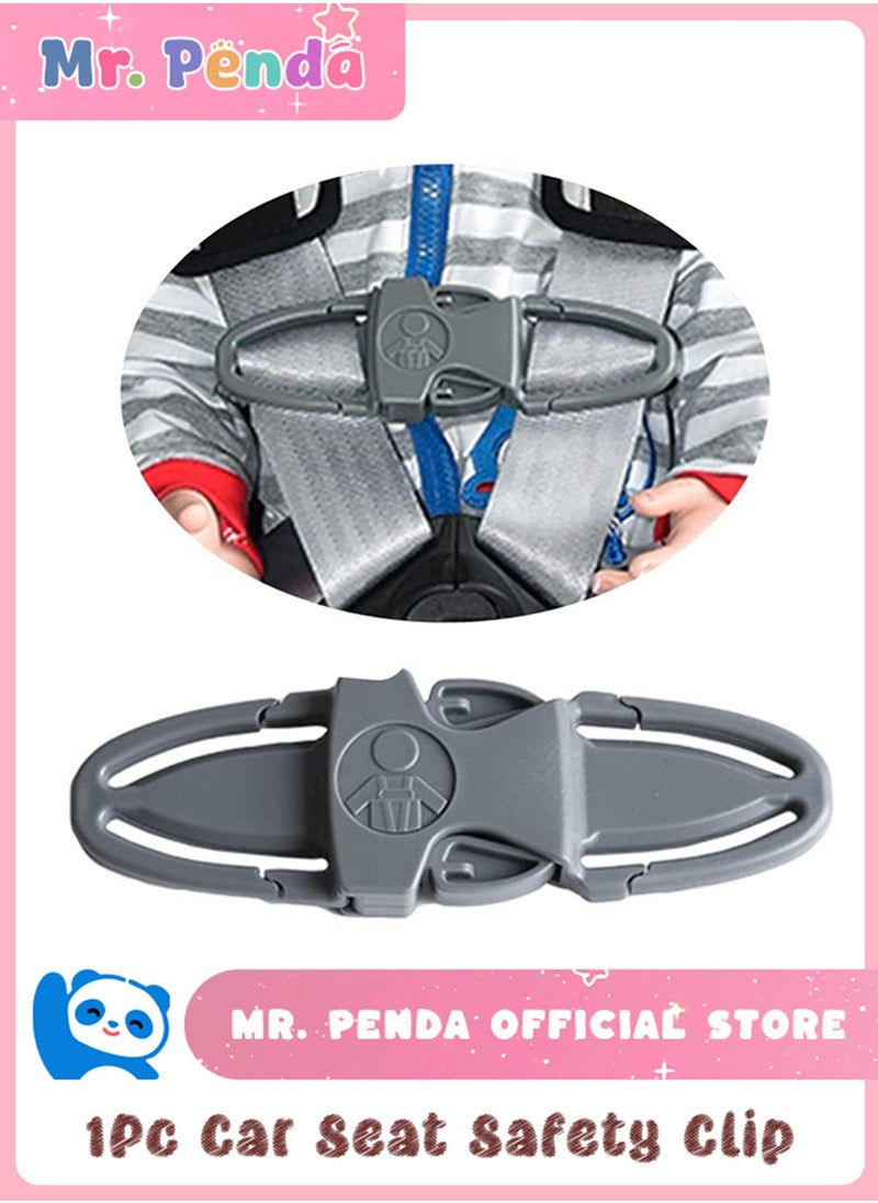 Mr. Penda Universal Child Car Seat Chest Harness Clip, Universal Safer Belt Clip Buckle Lock Stroller Chest, Clip Adjustable Guard for Baby and Kids (Gray)  - Image 1