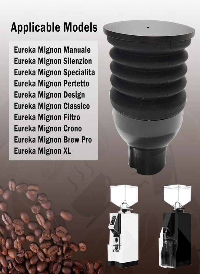 HOMEE Single Dose Hopper with Silicone Bellow and Aluminum Lid,Coffee Grinder for Eureka Mignon Grinder 2 in 1 Function MMG Accessories Hand Pressure Bellow for Home Shop to Clean and Collect Coffee Grounds - Image 4