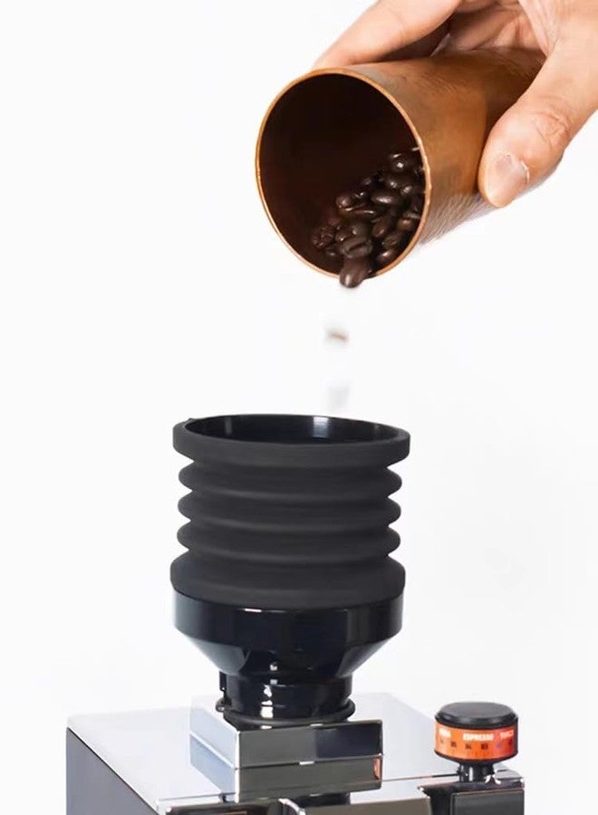 HOMEE Single Dose Hopper with Silicone Bellow and Aluminum Lid,Coffee Grinder for Eureka Mignon Grinder 2 in 1 Function MMG Accessories Hand Pressure Bellow for Home Shop to Clean and Collect Coffee Grounds - Image 5