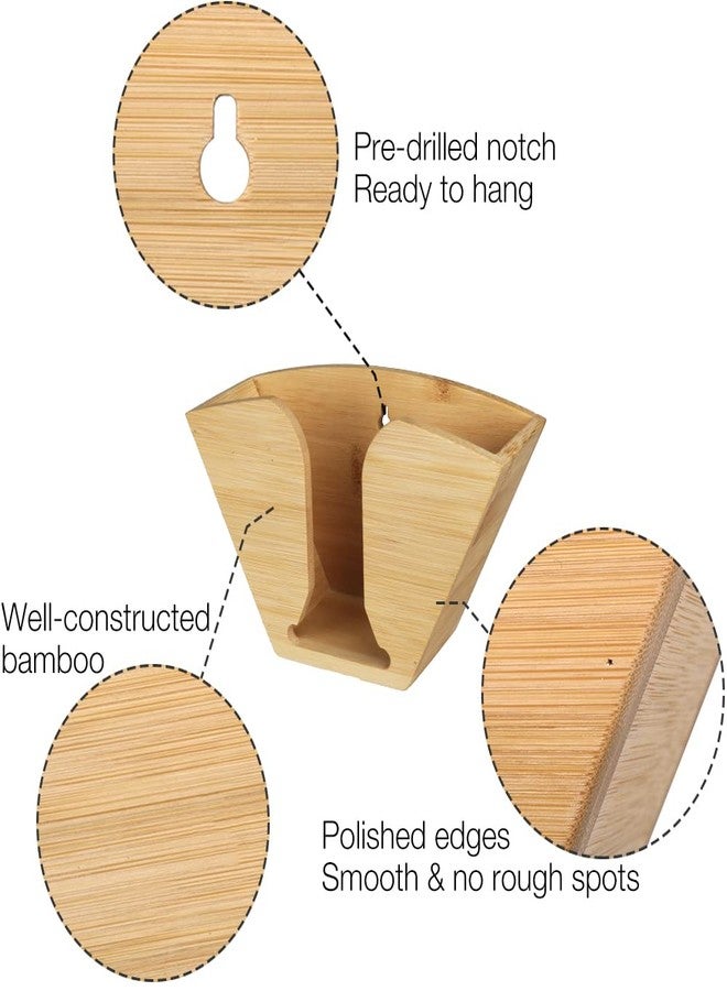 Unibene Bamboo Coffee Filter Holder, Coffee Paper Storage Container Dispenser Rack Shelf for Aeropress, Chemex, Hario V60 and Melitta Cone Filters - Image 4