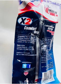 AMERICAN SHAVE X2 Comfort Grip Disposable Razor 3 pieces  - Image 3