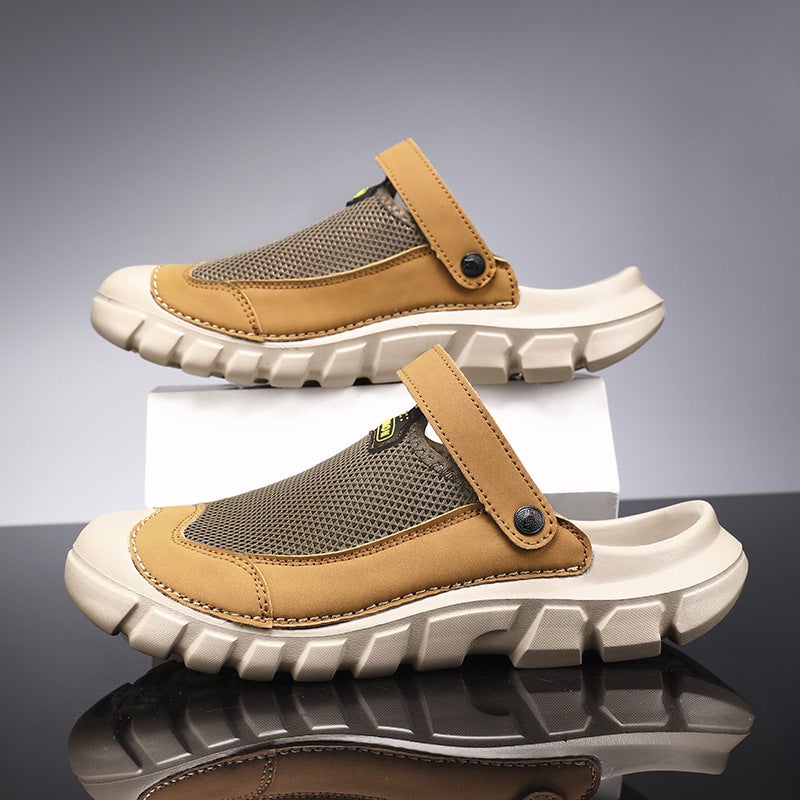 Men'S Summer Breathable Closed-Toe Slippers, Non-Slip And Wear-Resistant, Outdoor Casual Beach Sandals - Image 3